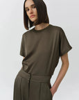 Addy Satin Combo Tee Sea Turtle Tops - Tees Simkhai 