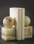 Light Green Onyx Honed Finish Bookends Home Decor - Decorative Accents Marble Crafter 