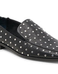 Beny Stud Black Leather Flats - Loafer Dolce Vita 