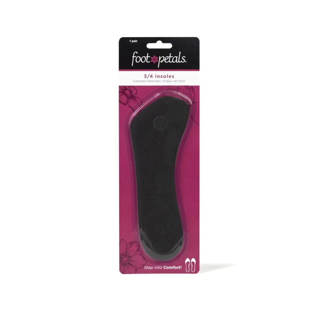 3/4 Insert Cushions Black Socks Foot Petals 