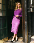 Caden Cashmere Sweater Orchid Purple Sweater - V-Neck Cartolina 