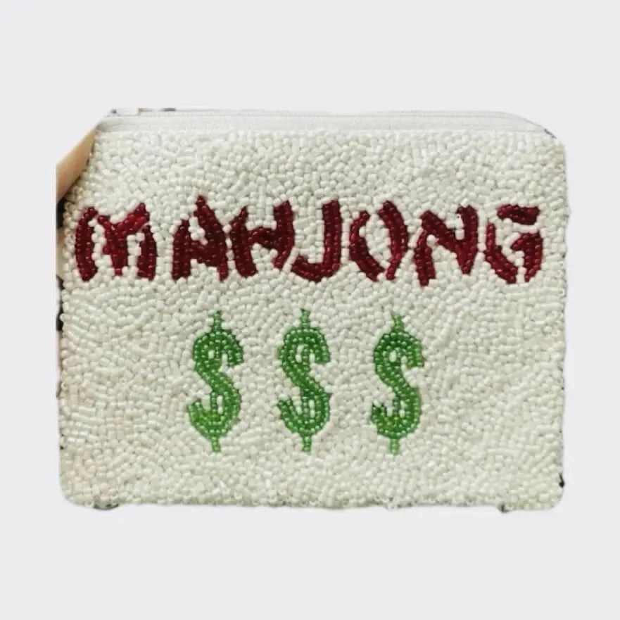 Mahjong Money Small Bead Pouch Cosmetic Tiana Designs 