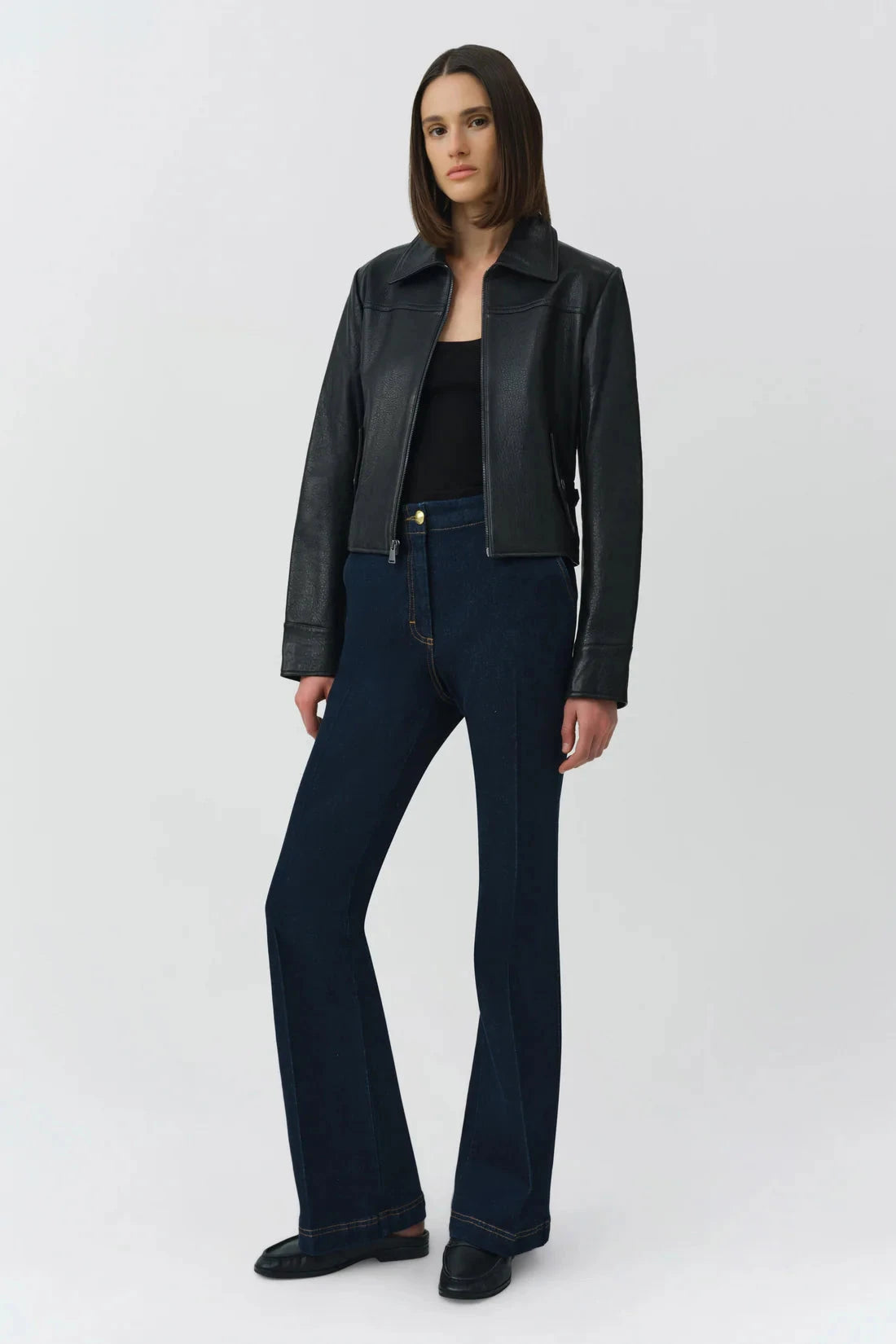 Freeman Leather Jacket Black Jackets - Blazers Simkhai 