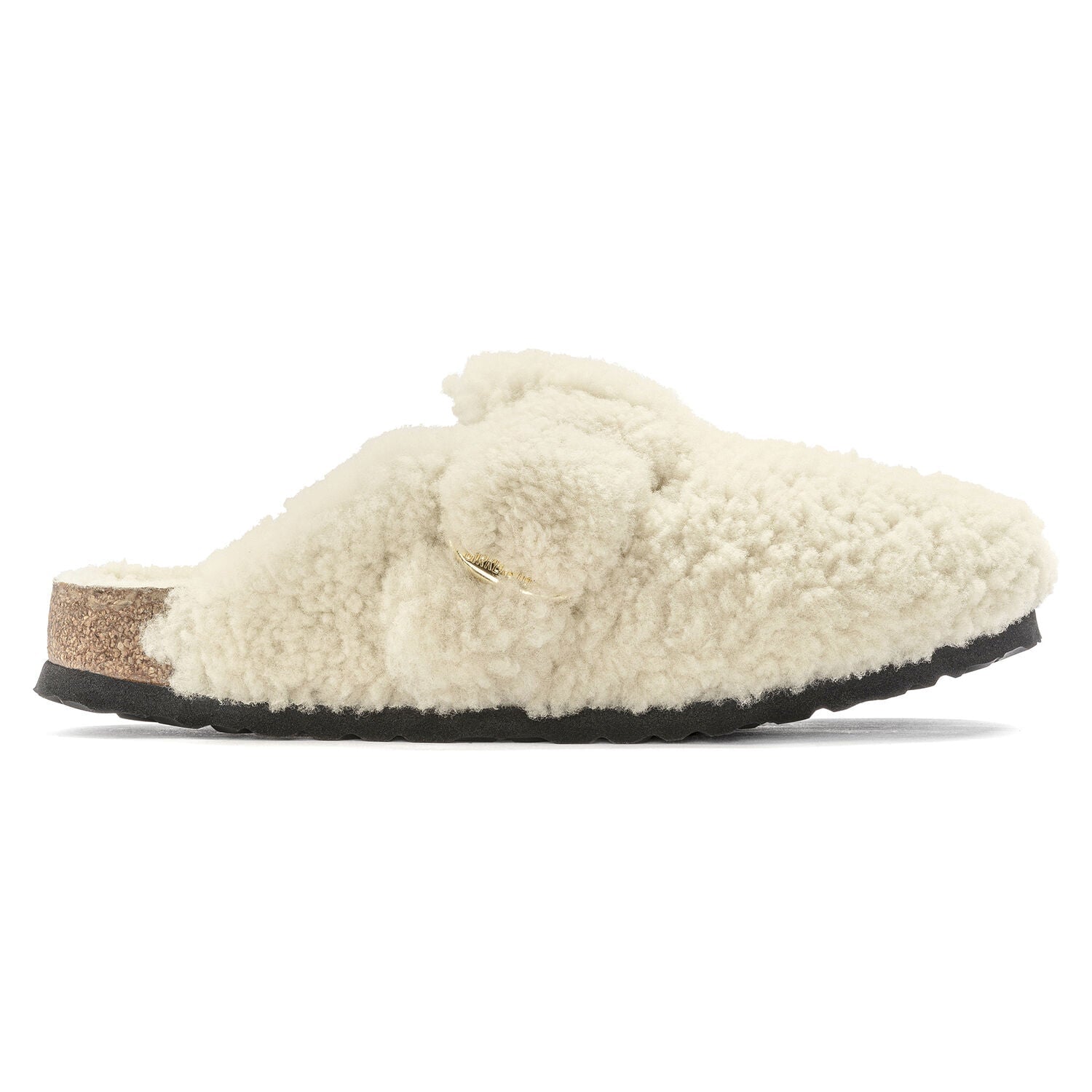 Boston Big Buckle Teddy Shearling Eggshell Shoes - Everyday Shoes Birkenstock 