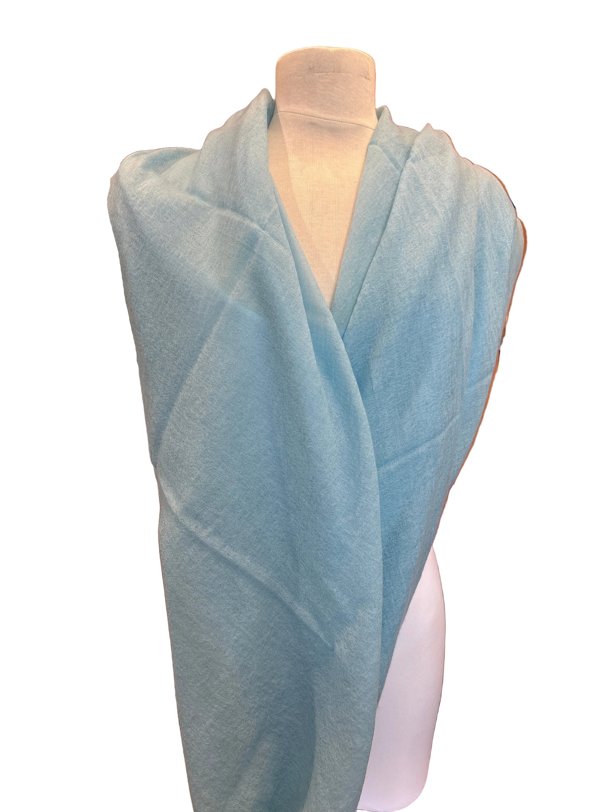 Solid Sheer Felted 40/80" Shawl Aquaesque Scarves KAS 