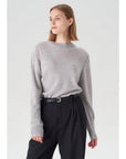 Crewneck Cashmere Sweater Grey Sweater - Crewneck Pissenlit 