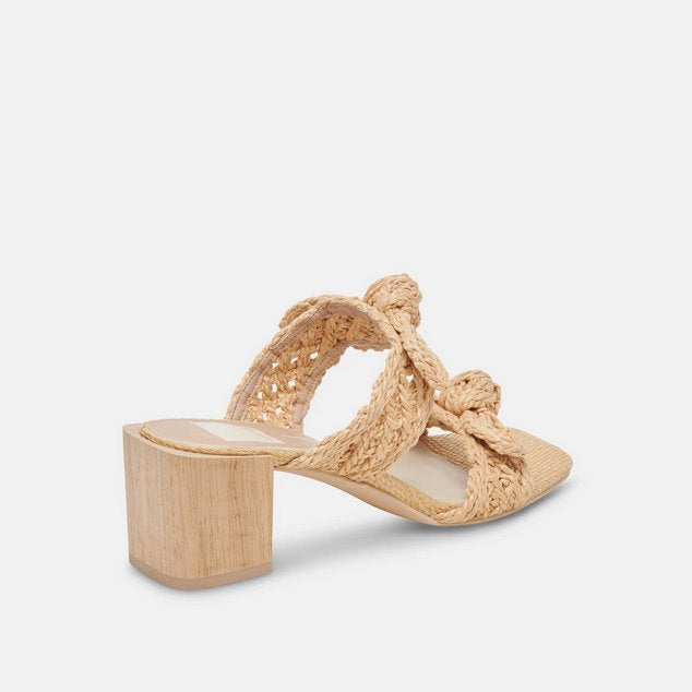 Zemmie Natural Raffia Shoes - Sandals - Heeled Sandals Dolce Vita 