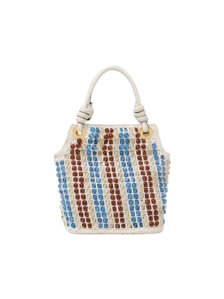 Small Beaded Slouch Bag Off White Multi Tote & Satchel Veronica Beard 