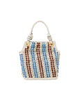 Small Beaded Slouch Bag Off White Multi Tote & Satchel Veronica Beard 