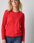 Shirred Shoulder Crewneck Cherry Sweater - Crewneck Lilla P 