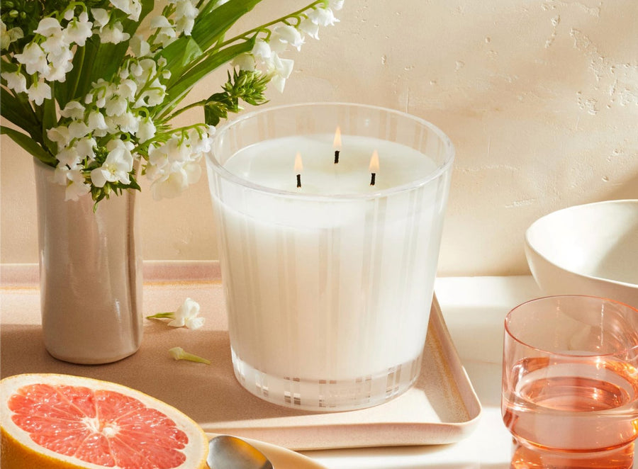 3 Wick Candle 21 oz. Grapefruit Accessories - Candles & Diffusers - Candles NEST 