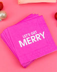 Let's Get Merry Holiday Cocktail Napkins