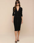 Irvin Pointle Cropped Cardigan Black Sweater - Cardigans L'Agence 