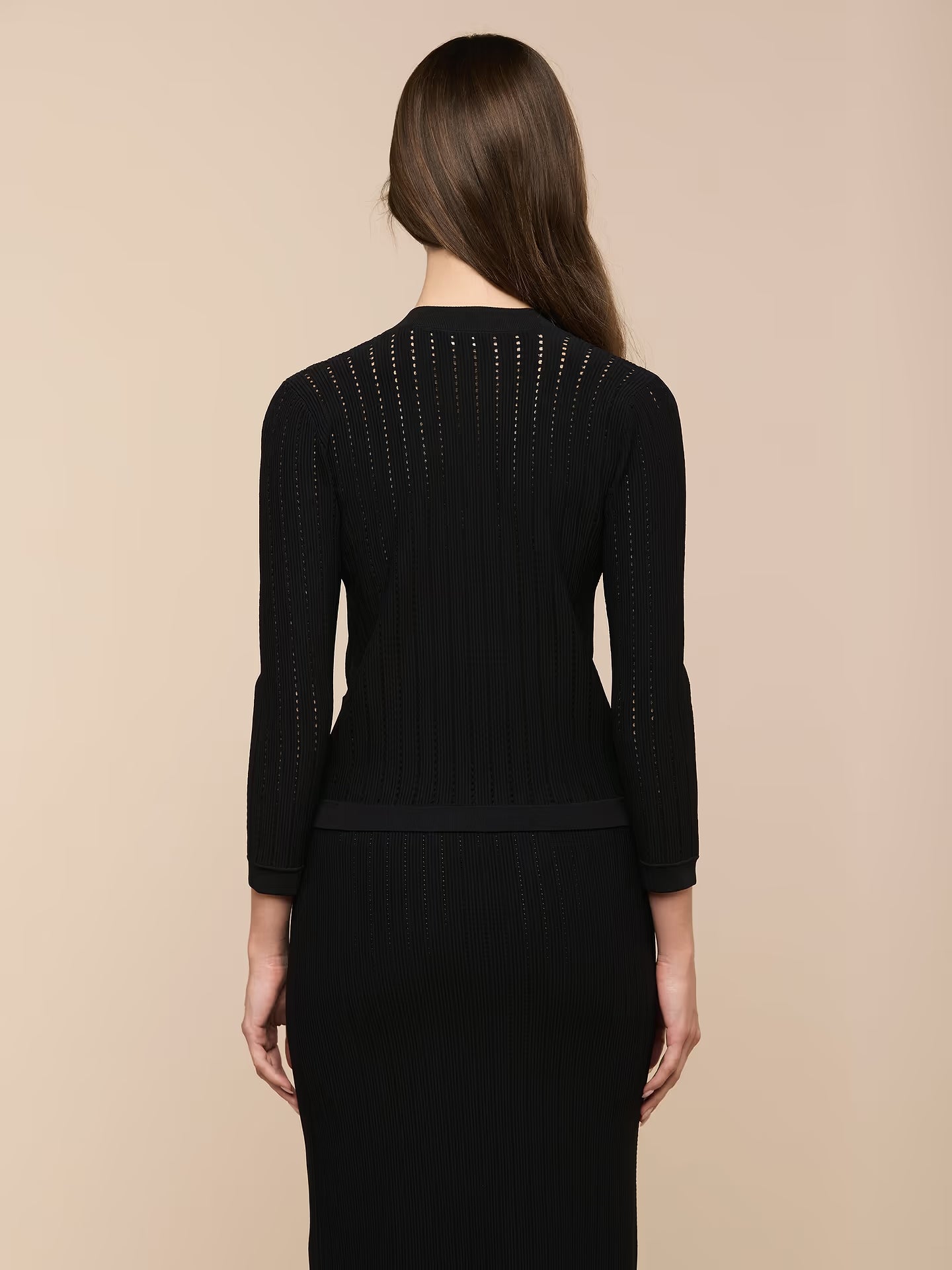 Irvin Pointle Cropped Cardigan Black Sweater - Cardigans L'Agence 