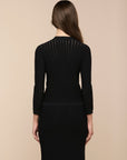 Irvin Pointle Cropped Cardigan Black Sweater - Cardigans L'Agence 