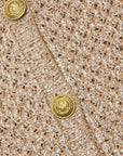 Blanca Sequin Cardigan Natural Multi/ Gold