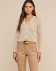 Blanca Sequin Cardigan Natural Multi/ Gold