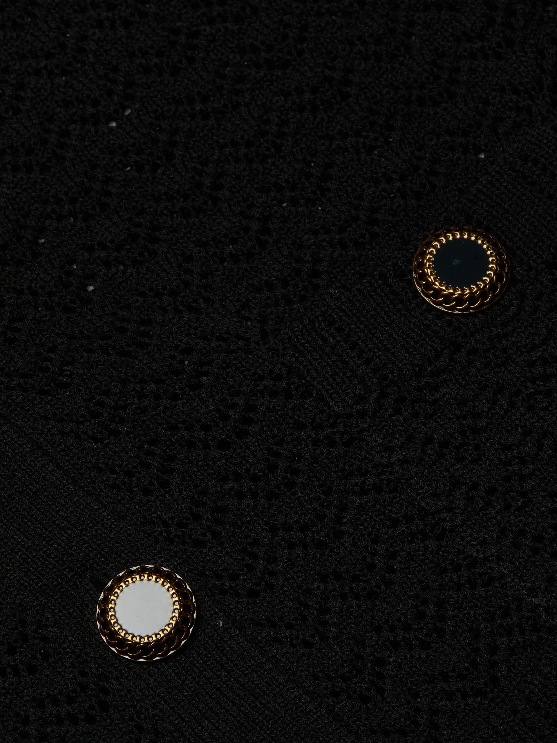 Orla Pointelle Knit Top Black Sweater - Cardigans L'Agence 