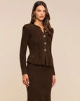 Melissa Knit Cardigan Brown/Gold