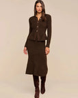 Melissa Knit Cardigan Brown/Gold