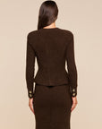 Melissa Knit Cardigan Brown/Gold