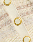 Ariadne Mixed Stitch Cardigan Ecru/Natural Multi