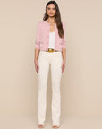 Patsy Cropped Cardigan Misty Rose Sweater - Cardigans L'Agence 