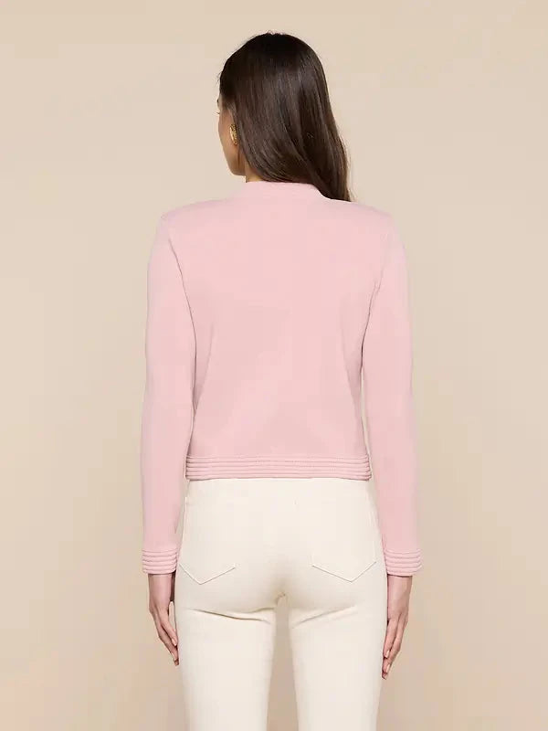 Patsy Cropped Cardigan Misty Rose Sweater - Cardigans L'Agence 