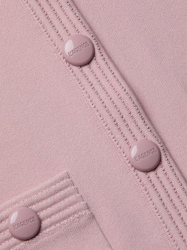 Patsy Cropped Cardigan Misty Rose Sweater - Cardigans L'Agence 