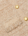 Kastoria Fringe Cardigan Natural Multi Sweater - Cardigans L'Agence 