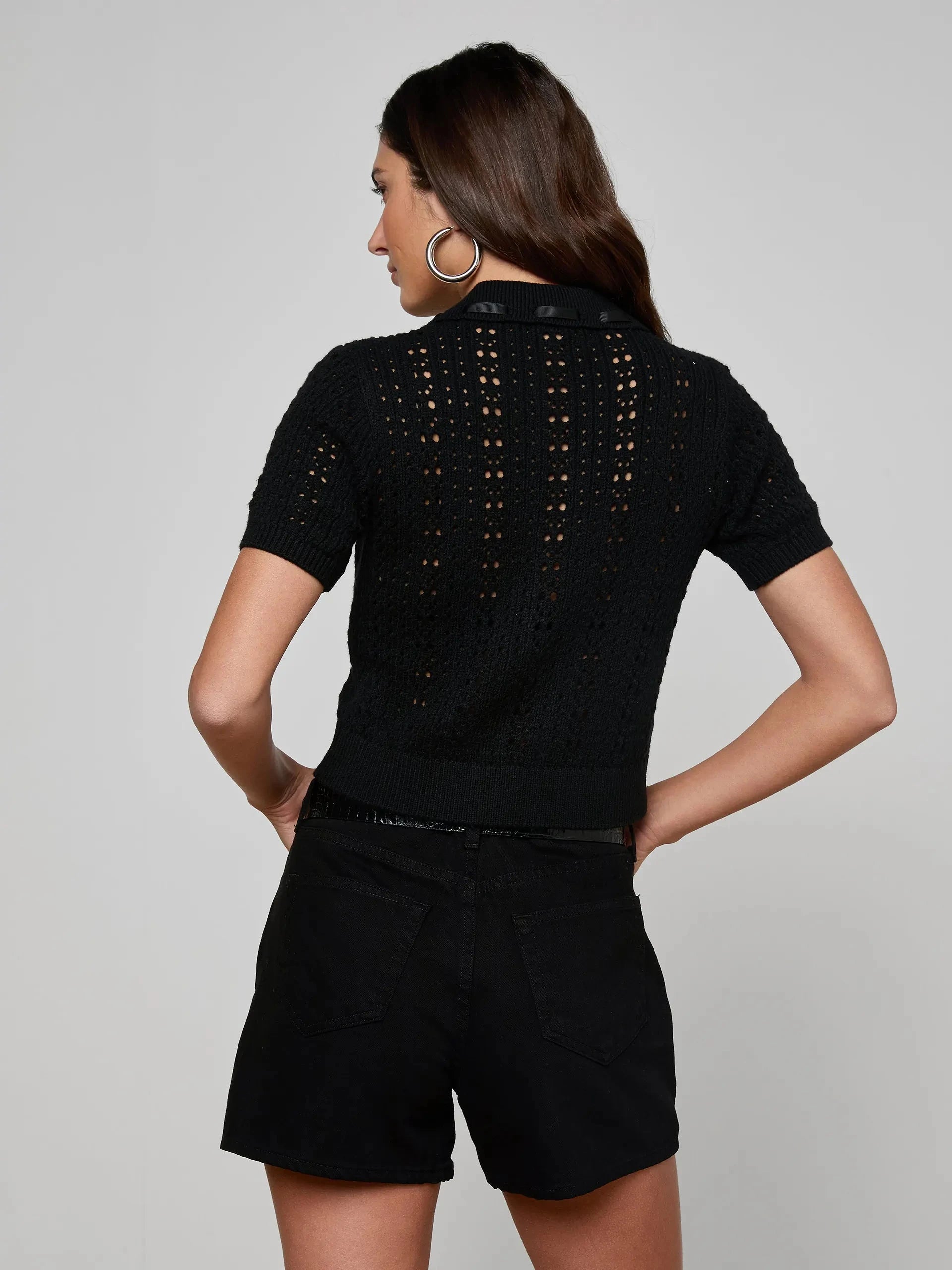 Ninette Knit Top Black Tops - Blouses L'Agence 