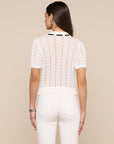 Ninette Knit Top White/Black Tops - Blouses L'Agence 