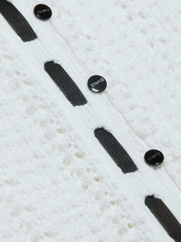 Ninette Knit Top White/Black Tops - Blouses L'Agence 