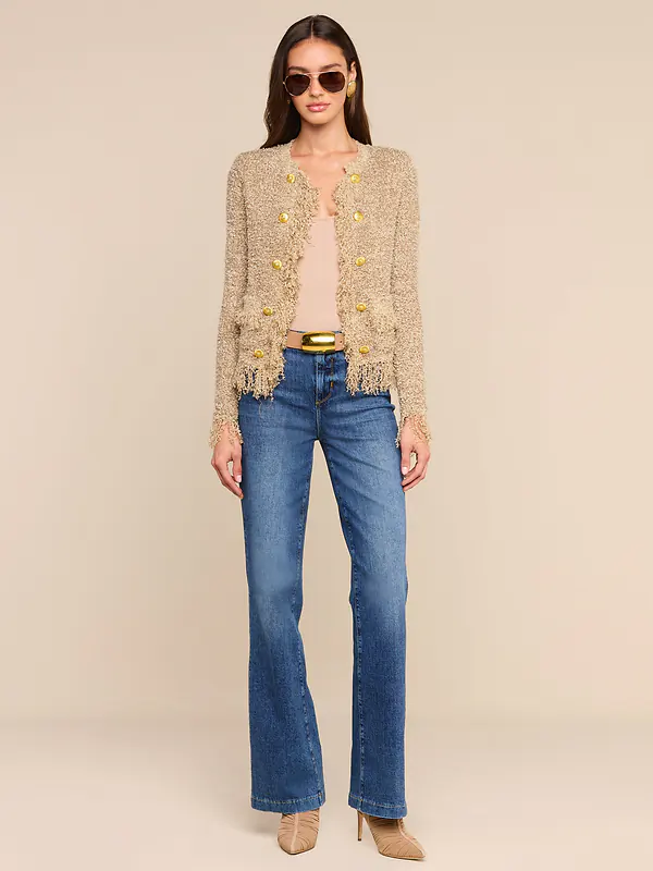 Mireille Fringe Cardigan Natural