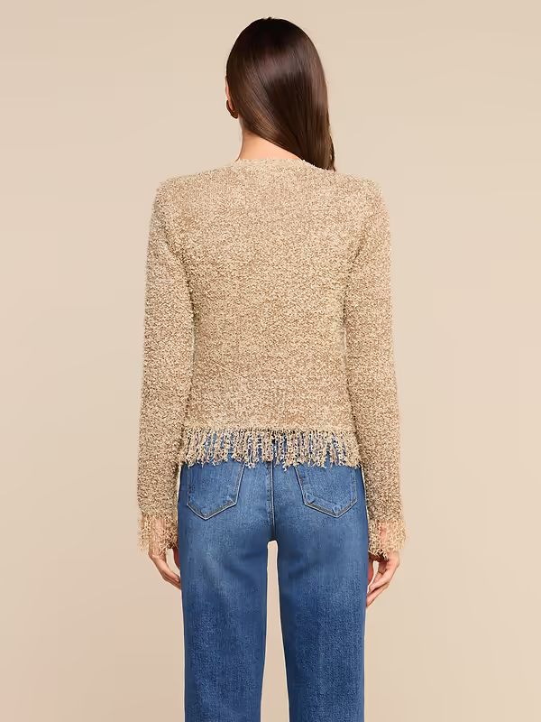 Mireille Fringe Cardigan Natural