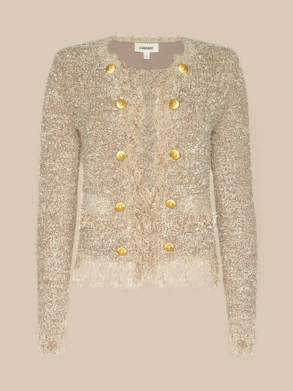 Mireille Fringe Cardigan Natural