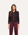 Morrigan Cardigan Dark Java/Black/Burgundy Jackets - Blazers L'Agence 