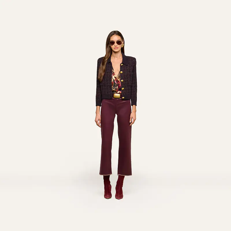 Morrigan Cardigan Dark Java/Black/Burgundy