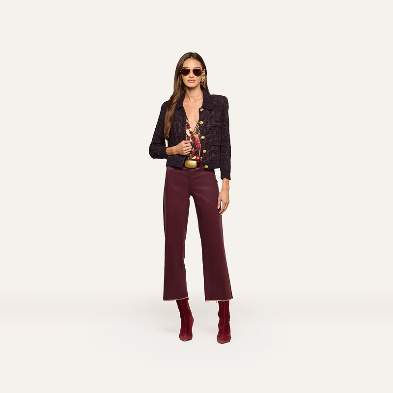 Morrigan Cardigan Dark Java/Black/Burgundy