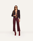 Morrigan Cardigan Dark Java/Black/Burgundy