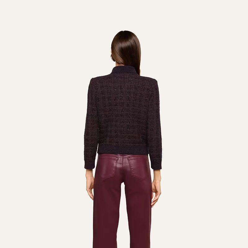 Morrigan Cardigan Dark Java/Black/Burgundy Jackets - Blazers L'Agence 