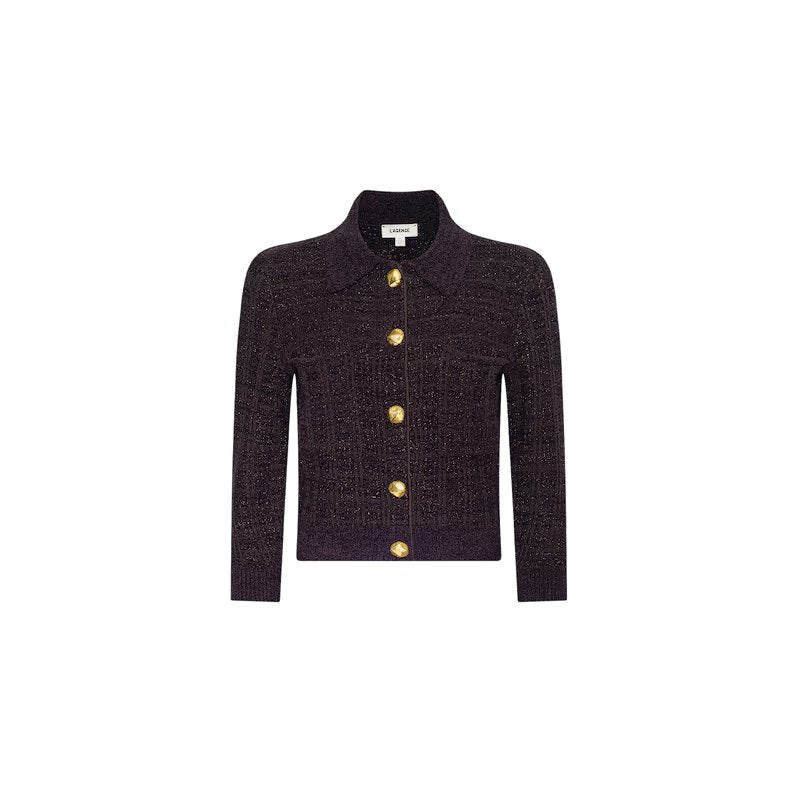Morrigan Cardigan Dark Java/Black/Burgundy Jackets - Blazers L'Agence 