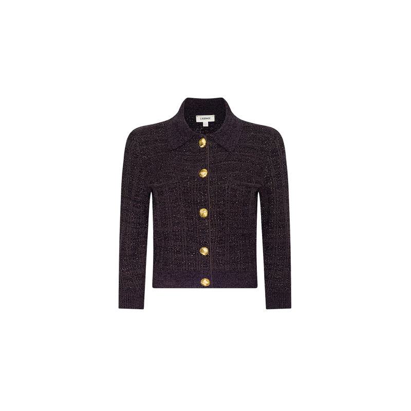 Morrigan Cardigan Dark Java/Black/Burgundy