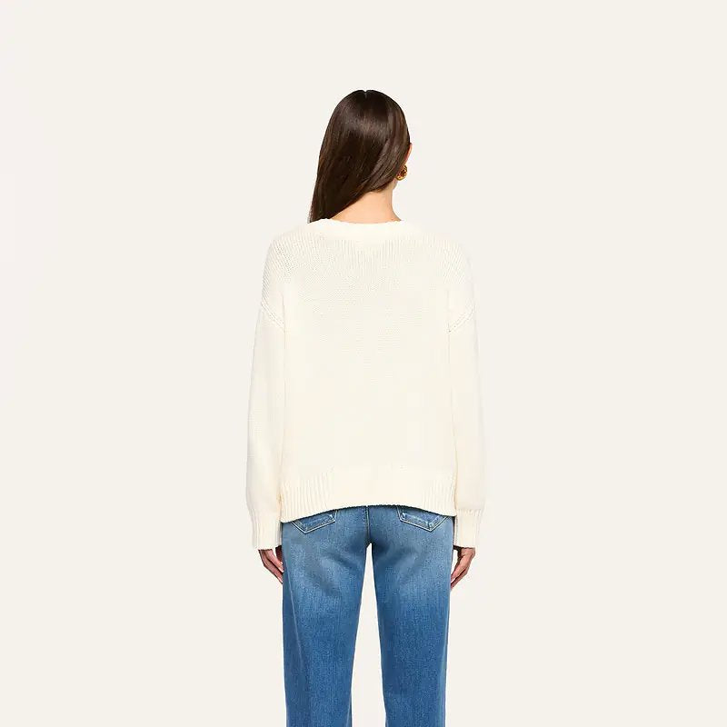 Paxton Oversized V-Neck Sweater Ivory Sweater - V-Neck L'Agence 