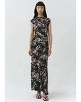 Acacia Draped Midi Dress Black Multi Dresses - Midi Simkhai 