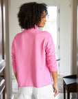 Patrick Popover Fleece Henley Pink Lemonade Tops - Sweatshirts Frank & Eileen 