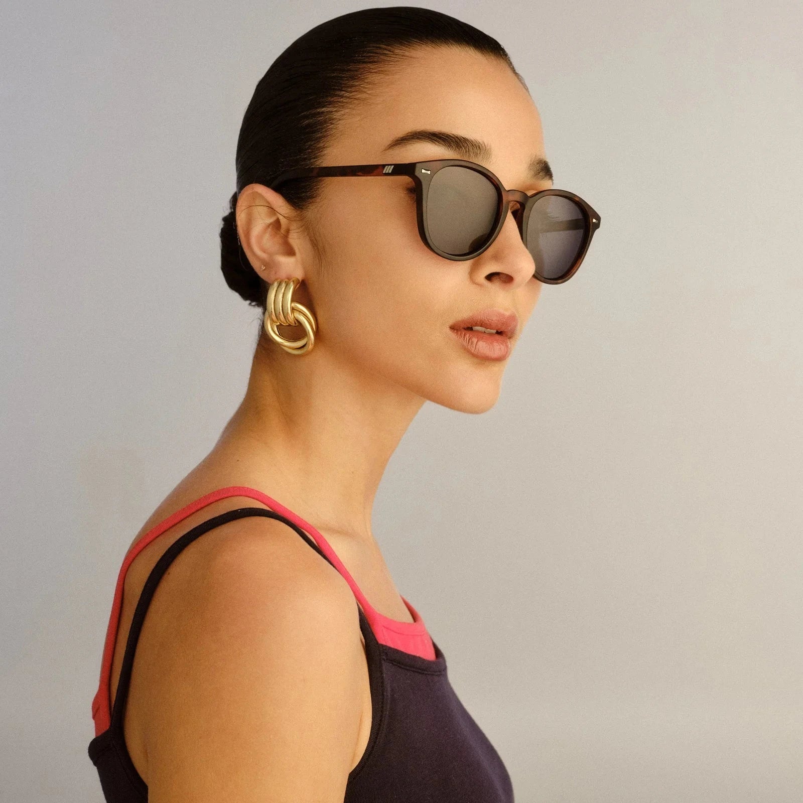 Bandwagon Matte Tort Sunglasses Le Specs 