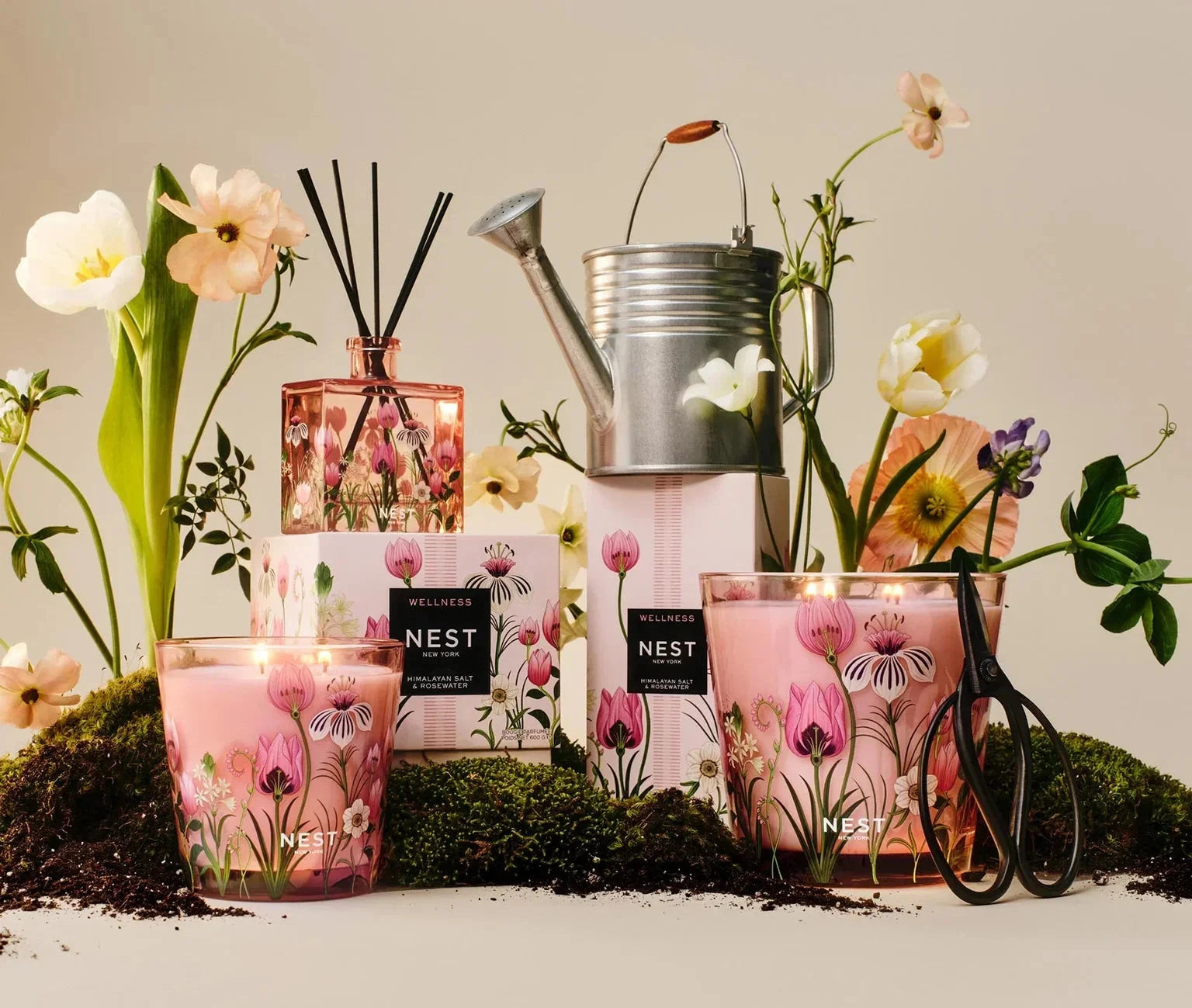 Speciality Luxury Candle 47.3 FL Himalayan Salt & Rosewater Candles & Diffusers - Candles NEST 