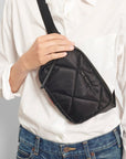 Quilted Madison Belt Bag Black Handbags - Crossbody MZ Wallace 