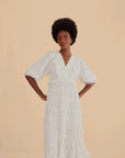 Ruffles Tassels Midi Dress Off White Dresses - Midi Farm Rio 